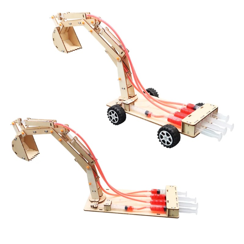 Science Project - Handmade Hydraulic Excavator DIY Student Technology