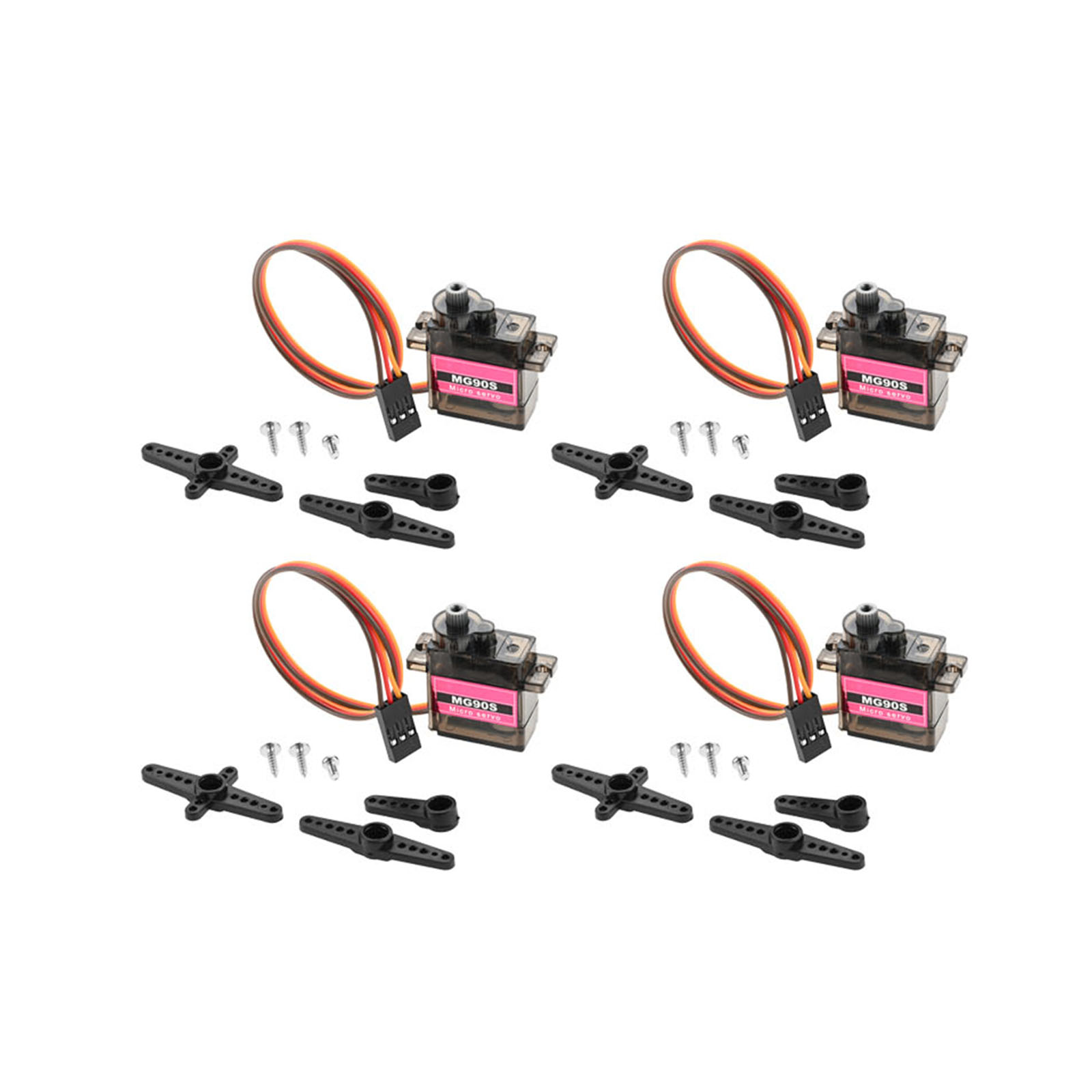 4pcs Micro Servo Metal Gear 90 - Robot Arm Motor review and price