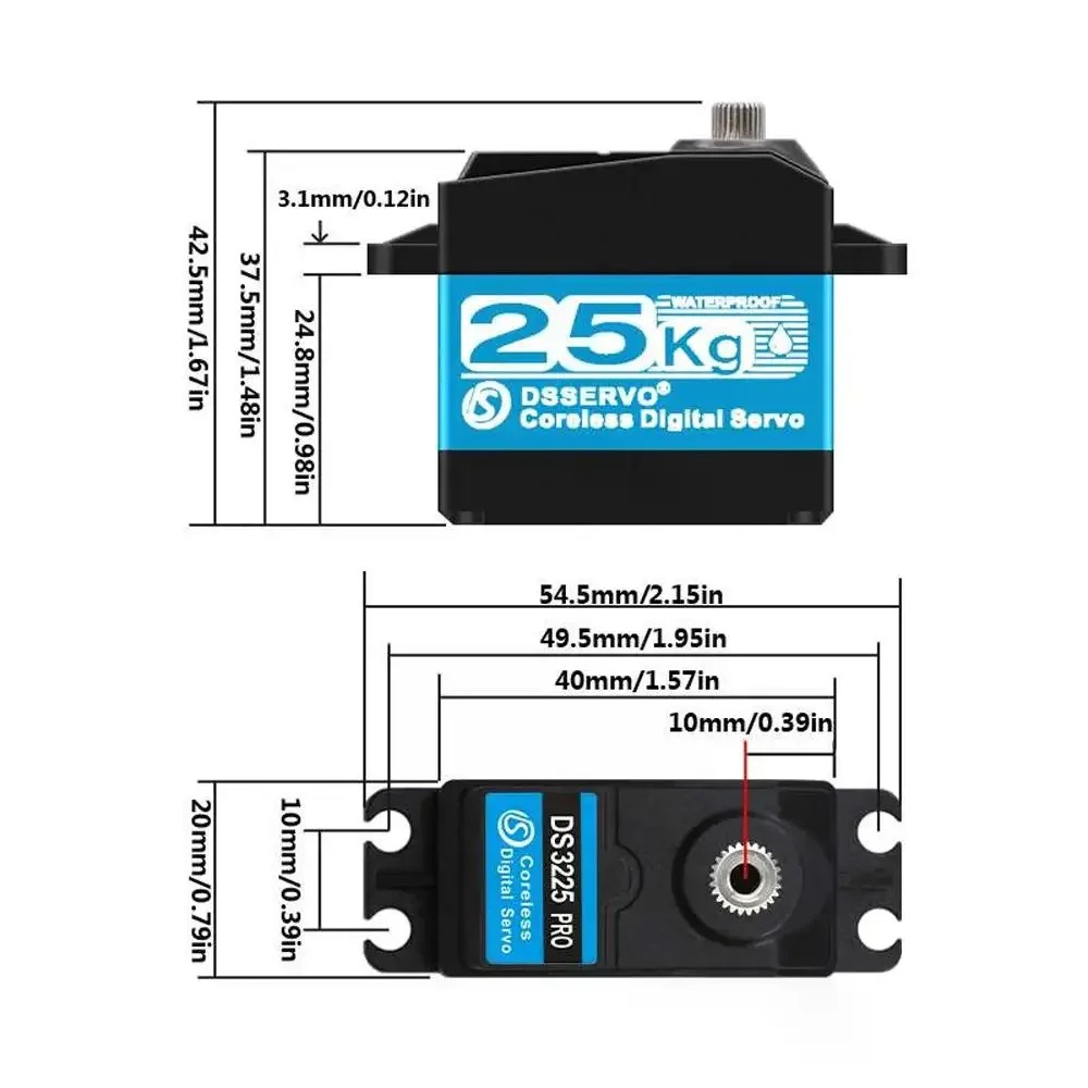 DS3225 Pro 25kg Coreless Digit - Robot Arm Motor review and price