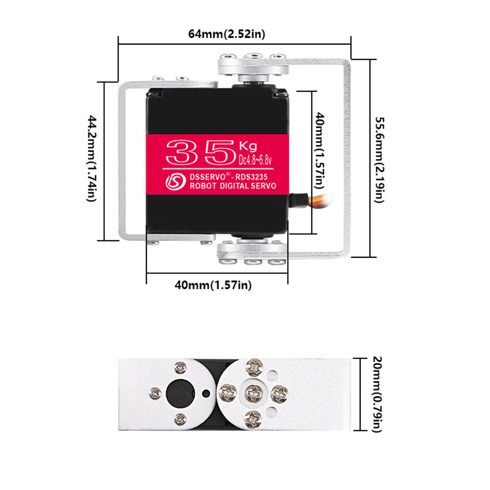 35KG Robot Digital Servo 4.8-6 - Robot Arm Motor review and price